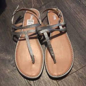 Fioni Silver Sandals- Lightly Worn